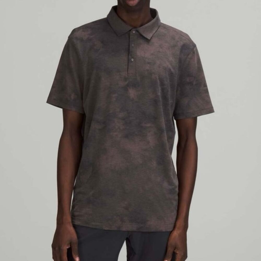 Lululemon Men’s Evolution Short Sleeve Diamond Dye Polo Shirt Size Large (est)